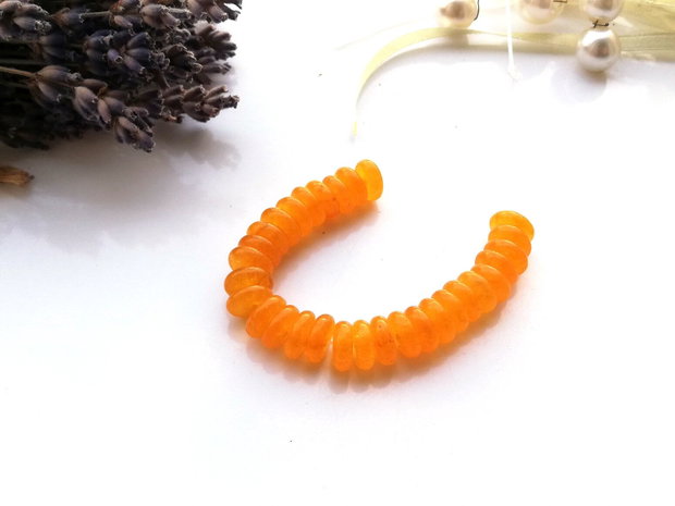 Rondele yellow jade