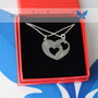 Set lantisoare / Inima / El si Ea / Personalizat / Argint 925