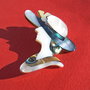 Brosa din sidef combinat cu paua abalone aprox 10x47x50 mm