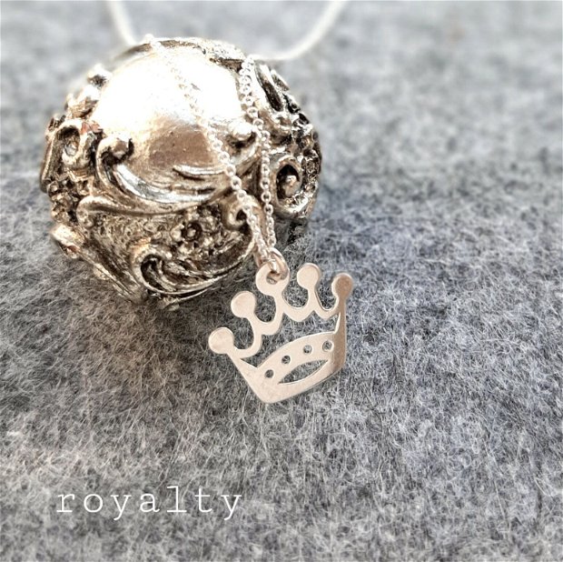 Colier argint 925 cu tiara/coroniță