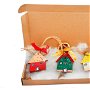 Christmas Box- Casute Sasesti Nr. 4- Trei casute sasesti ceramice, pictate manual