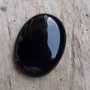 Cabochon agata neagra, 40x30 mm