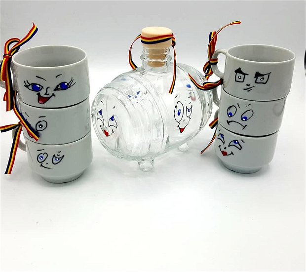 Sticle decorate cu mutrisoare Butoi