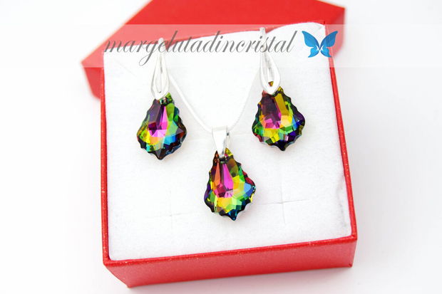 Set Swarovski / Argint 925 /  Baroque / Vitral Medium