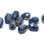 Margele din sticla, lacrima, opace, 6x4 mm, bleumarin
