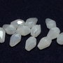 Margele din sticla, lacrima, opace, 6x4 mm, opal