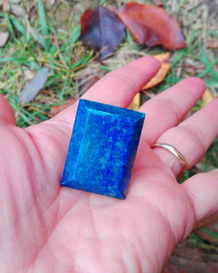 Inel Lapis lazuli fatetat si Argint 925 - IN851 - Inel albastru reglabil, inel pietre semipretioase, inel patrat, cadou sotie, cadou aniversare, cadou 8 martie, cadou Dragobete, cadou Valentine's Day, cadou Craciun, cristale vindecatoare, cristaloterapie