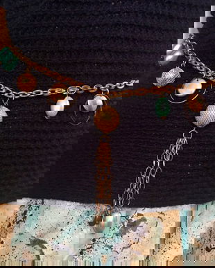 Cordon bijuterie cu perle supradimensionate