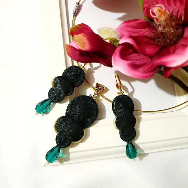 Set EMERALD-GOLD,  Set soutache