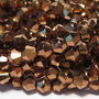 Cristale din sticla, biconice, 4 mm, electroplacate, cupru