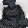 Vândut Esarfa neagra PRECIOUS BLACK cu franjuri