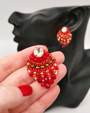 Rezervat Cercei Red & Gold