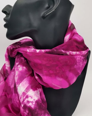 Esarfa din MATASE NATURALA Magenta-Fucsia