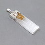Pandantiv calcit dreptunghiular cu citrin 51x17x12mm  GSLAK 733