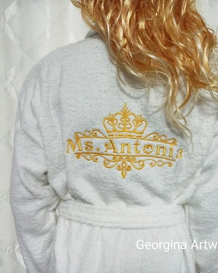 Halat personalizat prin broderie din material cocolino/prosop