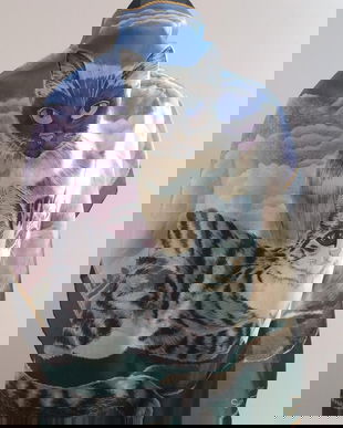 BATIC CU PISICI , ANIVERSAR ,BEYELER SEMNAT SUZANNE KLEE MATASE NATURALA 85/80 CM