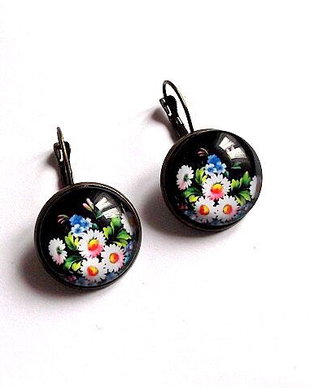 cercei cu motiv floral 38107