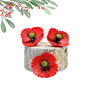 Set Fabulous Poppy, montură argint