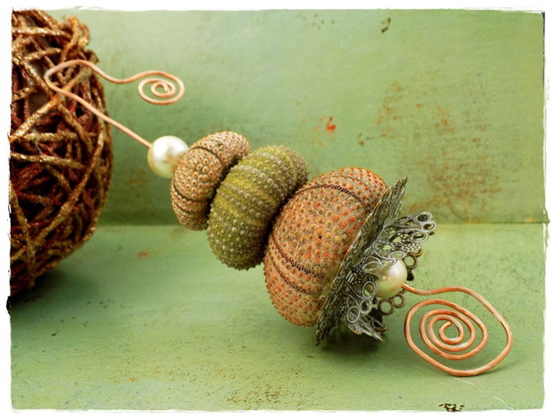 Decoratiuni din arici de mare ~ Rustic Christmas