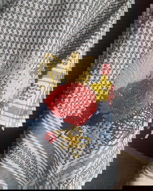 ESARFA DEOSEBITA CU BRODERIE ACCENT LANA, MARE, BUMBAC GROS ,FANCY,ROXY U.K