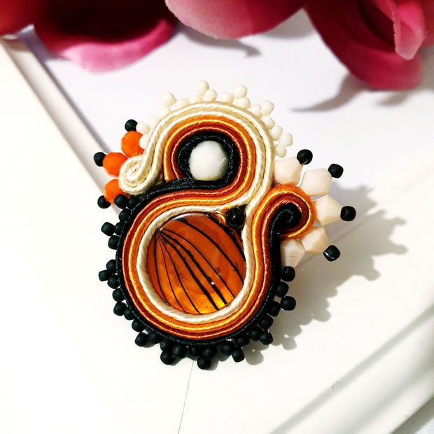 Inel statement, Inel soutache, Inel reglabil