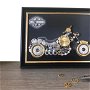 Motocicleta Harley Davidson Cod M 483, Cadouri zile de nastere, Mecanism de ceas vintage, Piese de ceas