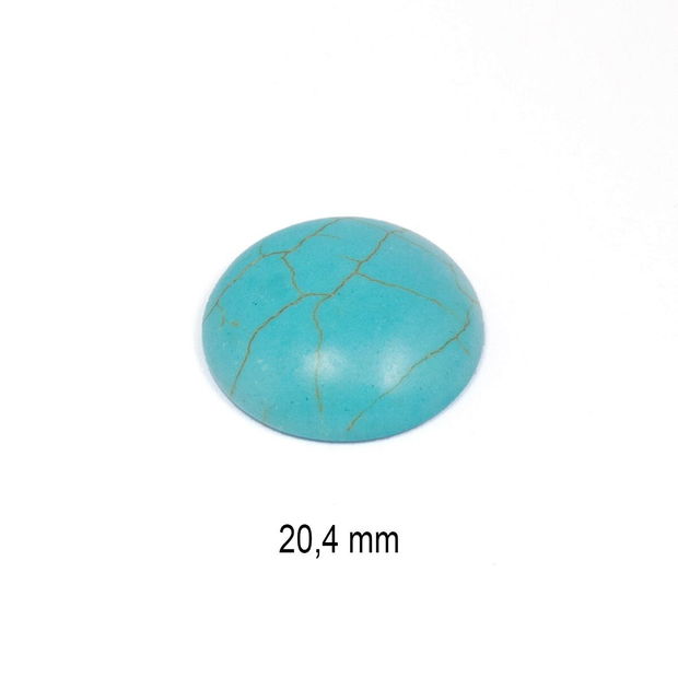 Cabochon Turcoaz sintetic, 20,4 mm, CSP-359-A14