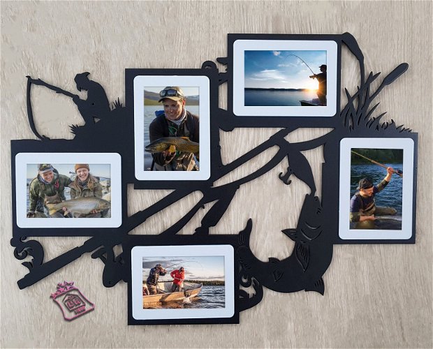 Rama foto personalizata pentru pescar