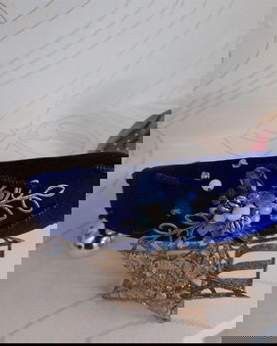 Coronita /diadema/ cordeluta cristale fatetate si accesorii metalice model 4