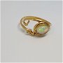 Inel handmade,inel din aur filat,inel cu opal etiopian