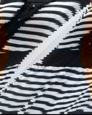 rochie din tricot in dungi