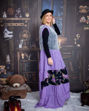 Vesta mov sau rochie pufoasa