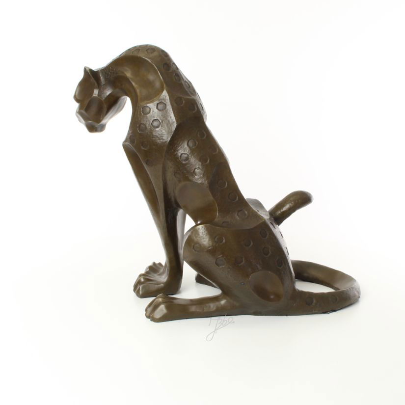 Pantera sezand- statueta din bronz masiv