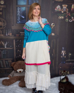 Rochie, bluza, croset,guler  colorat