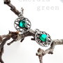 Cercei argint cu Swarovski Emerald/verde Smarald