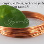 Sarma cupru, 0.8mm, sectiune patrata