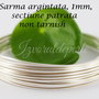 Sarma argintata 1mm, sectiune patrata, NT (1)