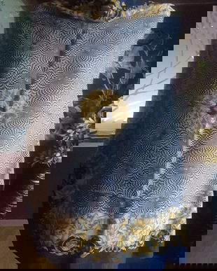 ESARFA VINTAGE MATASE NATURALA JAQUARD ITALIA 1970 84/80 CM