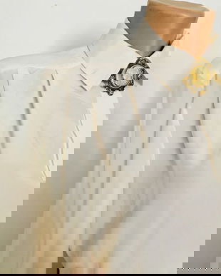 Set-Bluza mătase naturala cu broșa inclusa