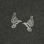 Pandant charm pasare colibri, otel inoxidabil 19x13x1mm Cod INOX 095