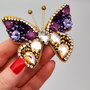 Brosa - Fluture Purple & Gold