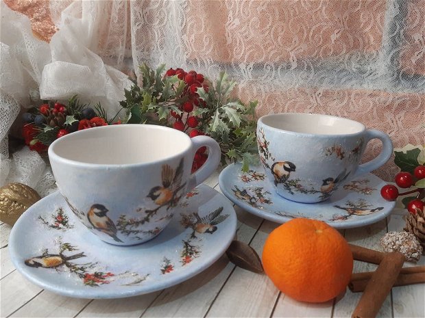 Set pentru ceai - tema iarna