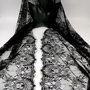 Rezervat Esarfa dantela neagra PRECIOUS CHANTILLY