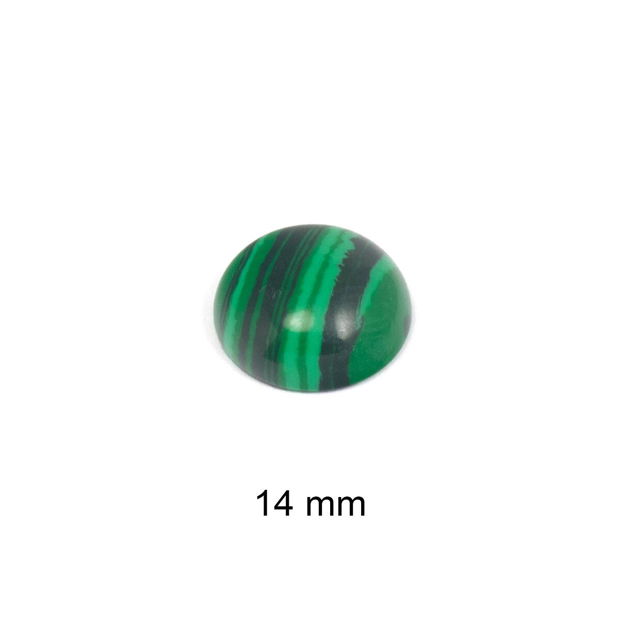 Cabochon malachit sintetic, 14 mm, A26