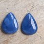Set 2 cabochoane opal albastru african, 29x21 mm - REZERVAT