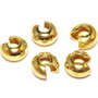 Crimp cover, 3 mm, auriu