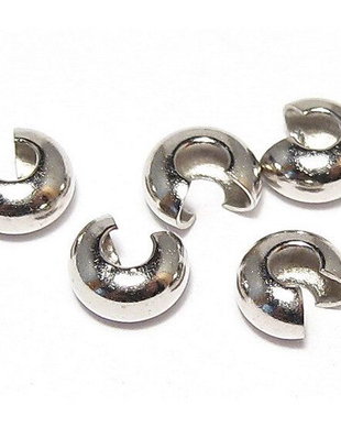 Crimp cover, 5 mm, platina