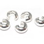 Crimp cover, 5 mm, argintiu