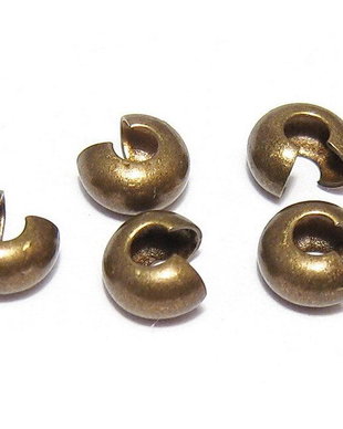 Crimp cover, 5 mm, bronz