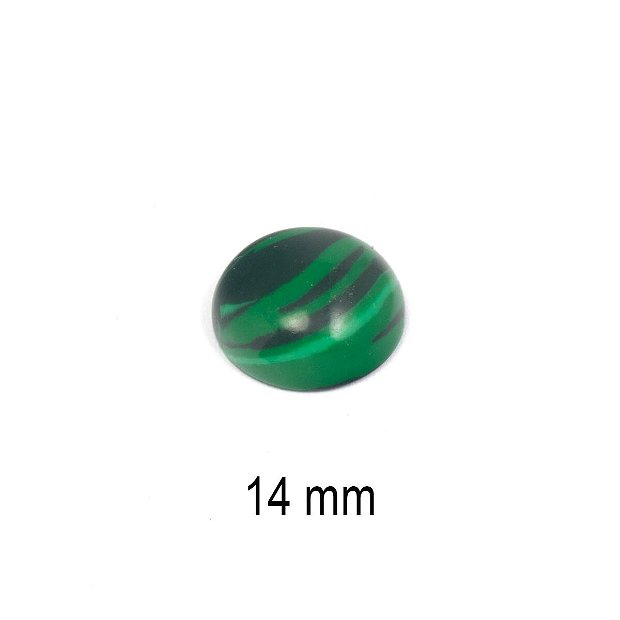 Cabochon malachit sintetic, 14 mm, A31
